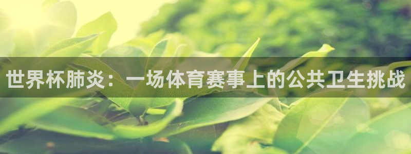 世界杯2026赛程时间表格：世界杯肺炎：一场体育赛事上的公共卫生挑战